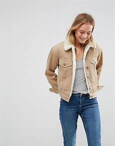 veste en jean mouton femme asos cord jacket with fleece collar in veste en jean mouton femme asos cord jacket with fleece collar in