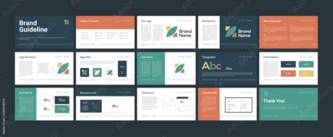 Logo Guideline template. Logo Guide Book. Logotype presentation ...