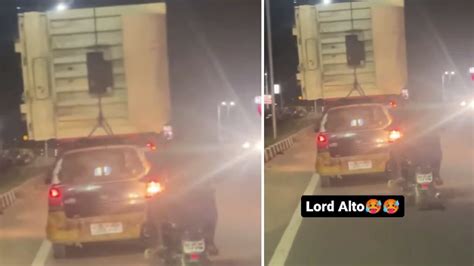 Maruti Alto Carrying Ship Container on Roof – Strength or Stupidity ...