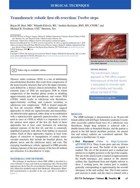 Image result for First Rib Resection Surgery