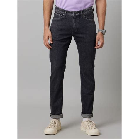 Buy CELIO Black Cotton Italian Premium Denim Jeans Online