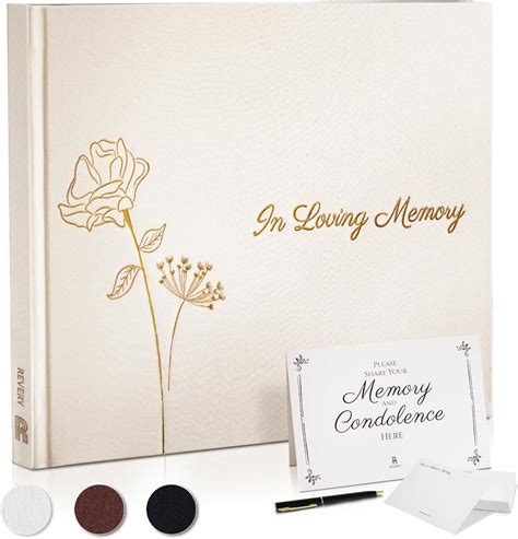 Amazon.com: TEJSA Wooden Funeral Guest Book – Memorial Sign-in Book for ...