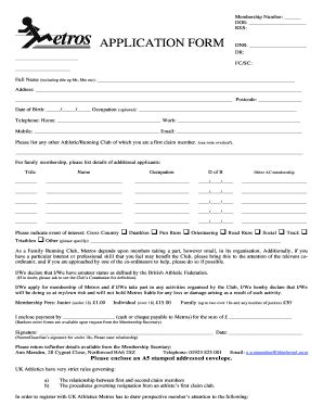 Fillable Online Membership Number RES APPLICATION FORM Fax Email Print ...