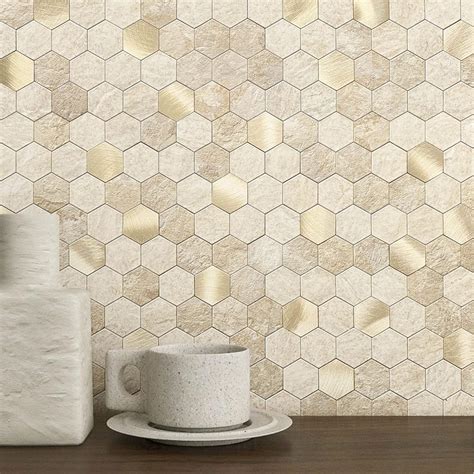 MOFIT Hexagon Peel and Stick Backsplash Tiles Kitchen,Self-Adhesive ...