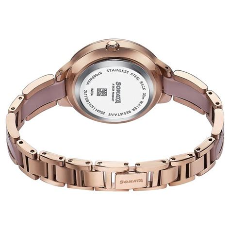 Buy Online Sonata Wedding Edit Quartz Analog Pink Dial Stainless Steel ...
