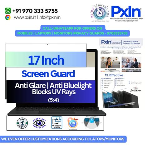 17 Inch (5:4) | Anti Glare | Anti Bluelight Screen Guard | Pxin