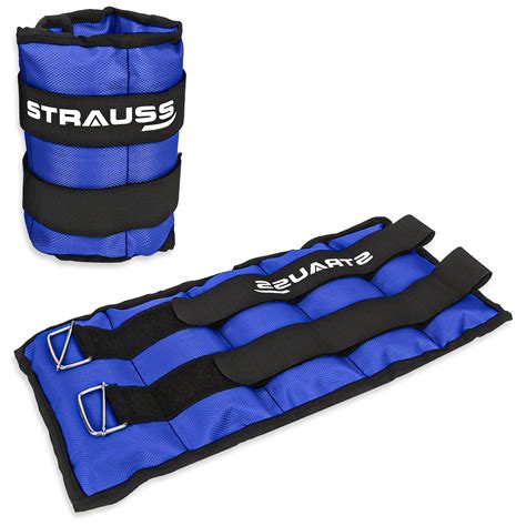 Strauss Ankle Weight, 1.5 Kg (Each), Pair, (Blue) – GlobalBees Shop