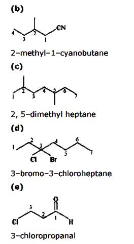 Give the IUPAC names of the following compounds