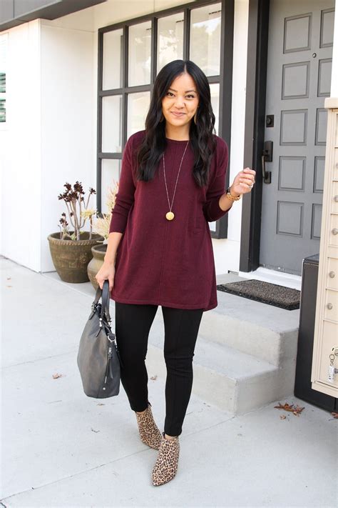 Business Casual Tunic With Leggings - Subisness