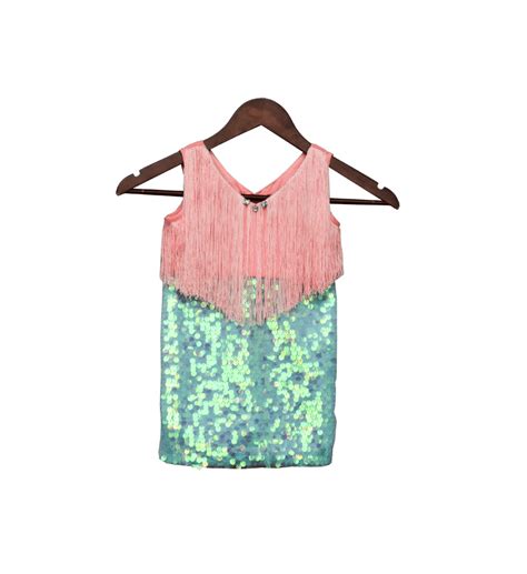 Pre-Order: Peach & Green Dress– Peonyy Kids