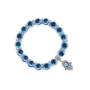 Buy fabula Jewellery Blue Hamsa Fatima Evil Eye Goodluck Beads Warp ...