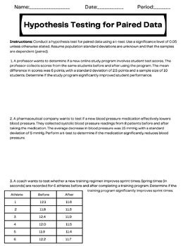 Image result for Hypothesis Testing Paired T-Test