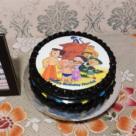 Online Chota Bheem & Friends Chocolate Cake Delivery in Noida | Cake ...