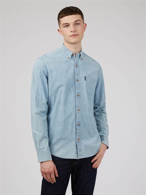 Men's Blue Chambray Shirt | Ben Sherman | Est 1963