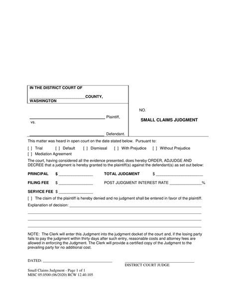 Cowlitz County District Court Forms - CountyForms.com