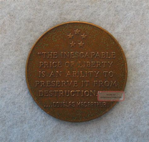 1964 Douglas Macarthur Memorial In Norfolk, Virginia Medal: Bronze