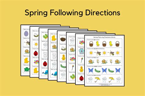 Spring Following Directions Activity | Speech Therapy Ideas ...
