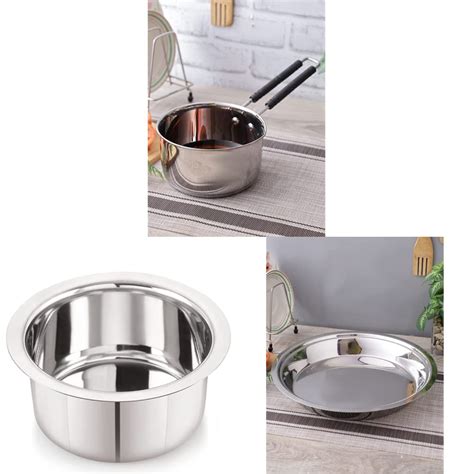 Buy Neelam Stainless Steel Induction Bottom Sauce Pan, 1150ml, 1 Piece ...