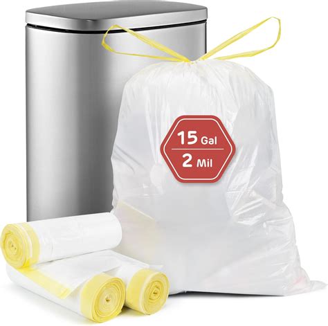 Amazon.com: GoodFinely 15 Gallon Tear-Free Drawstring Trash Bags, Large ...
