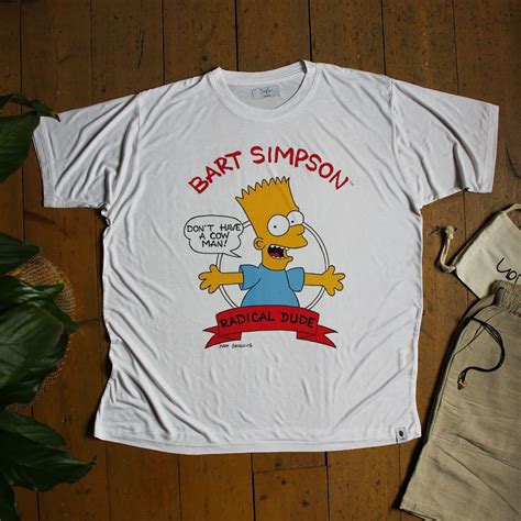 Vintage Retro Bart Simpson 100% Natural Bamboo T-shirt - Etsy