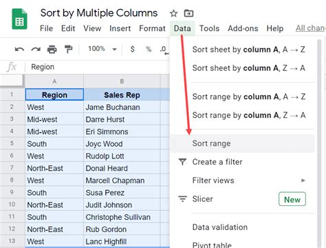Image result for Google Sheets Sort Multiple Columns