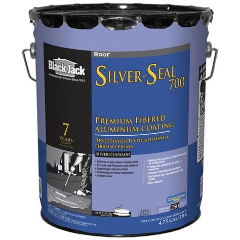 5 gal Black Jack Silver-Seal 700 High-Gloss Silver Fibered Aluminum ...