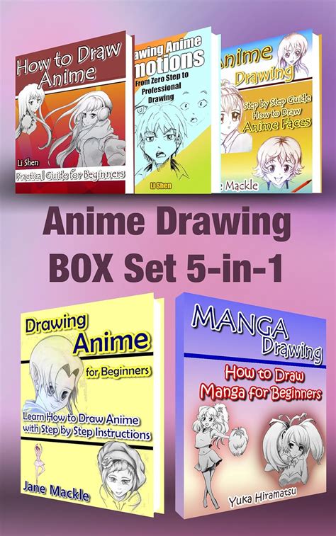 ANIME Drawing BOX set 5-in-1: Anime Drawing for Beginners, Drawing ...