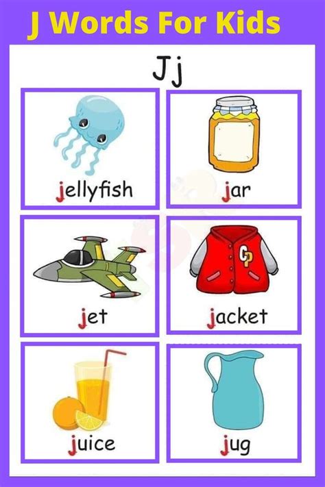 J Words For Kids | Which Things That Start With J | Learn Vocabulary ...