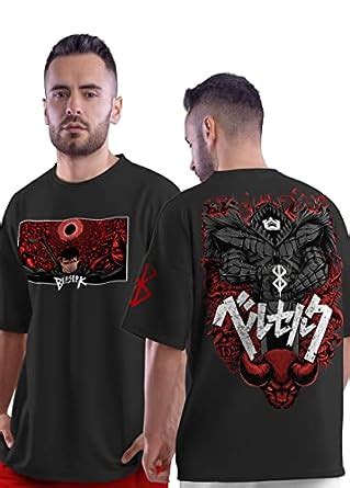 Buy crazymonk Unisex Cotton Berserk Anime Oversized T-Shirt - Black, S ...