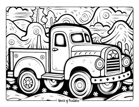 Adult Truck Coloring Pages