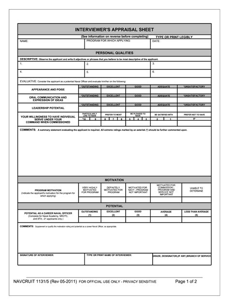 2011 Form NAVCRUIT 1131/5 Fill Online, Printable, Fillable, Blank ...