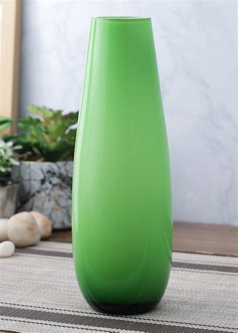 Get Green Solid Thick Glass Flower Vase at ₹ 1249 | LBB Shop