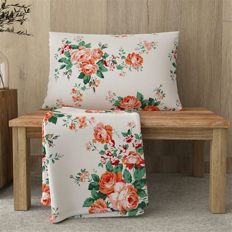 Buy LAYERS Zen 225TC Floral Print 2Pcs Single Bedsheet Set from Layers ...