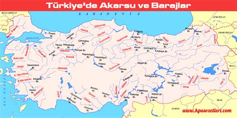 Türkiye'deki akarsuların ve göllerin isimleri nedir?