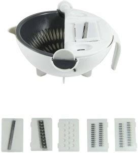 Amirate 7 in 1 Vegetable Cutter with Drain Basket, Multifunctional ...