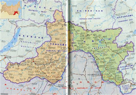 外贝加尔边疆区_阿穆尔州_俄罗斯地图库