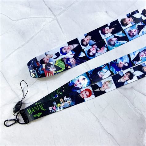 Buy KPOP Stray Kids New Album MANIAC Keychains Neck Lanyard for ID Card ...
