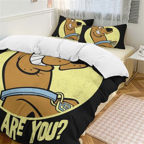 Scooby Doo Anime Cartoon Bedding 3-Piece Set, 79 X 90 Inches, 1 Duvet ...