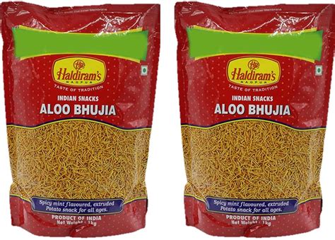 Haldiram's Aloo Bhujia Sev 1Kg Pouch ( pack of 2 ) >humarabazar ...