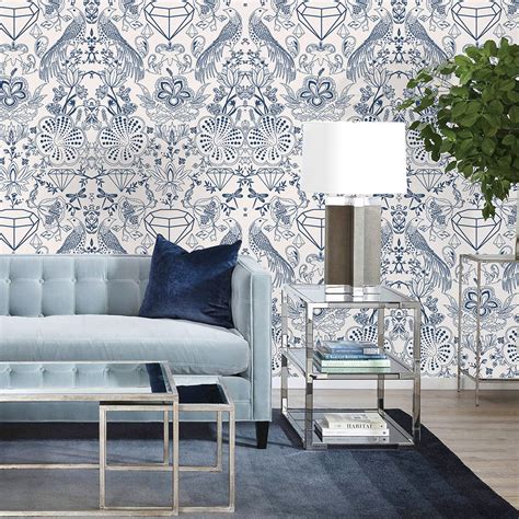 Indigo Diamonds Custom Wallpaper for walls