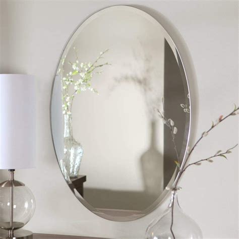 Buy NGEL Oval Shape Wall Sticker Mirror/Self-Adhesive Plastic Mirror ...