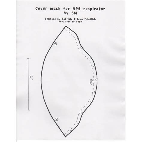 Image result for Free Printable N95 Mask Pattern