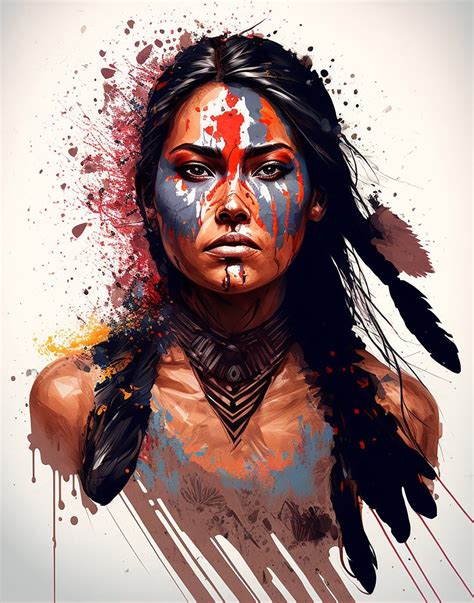 Beautiful Native American Female Warrior Native American - Etsy ...