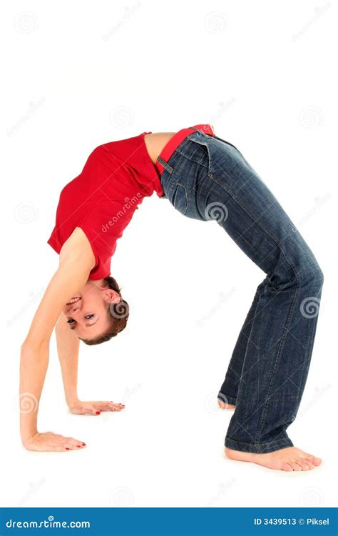 Woman Bending Over Backwards Stock Image - Image of full, girl: 3439513