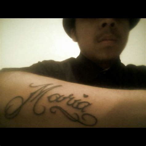 The Name Maria In Cursive Tattoo