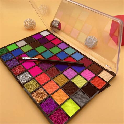 Matte, Fluorescent, Colored Powder & Glitter Powder Makeup Kit ...