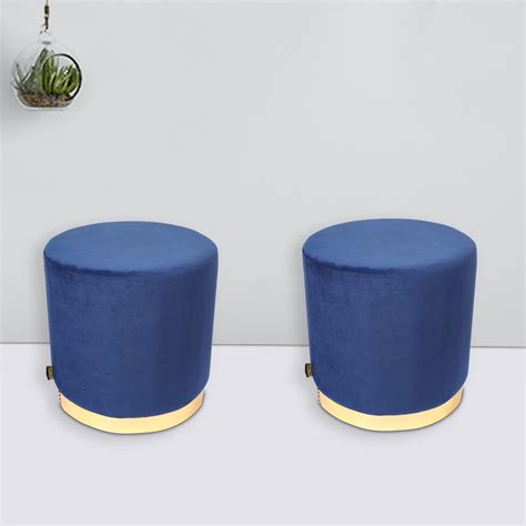 YELLOWLEGS Pouffes for Living Room Set of 2 | Amreena B Pouffe for ...