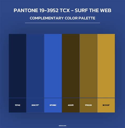 PANTONE 19-3952 TCX - Surf the Web color palettes - colorxs.com