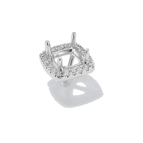 Renata Diamond Halo Decorative Crown in 14K White Gold | Shane Co.