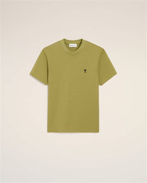 MATCHA Green Cotton Ami De Coeur T-shirt | Ami Paris